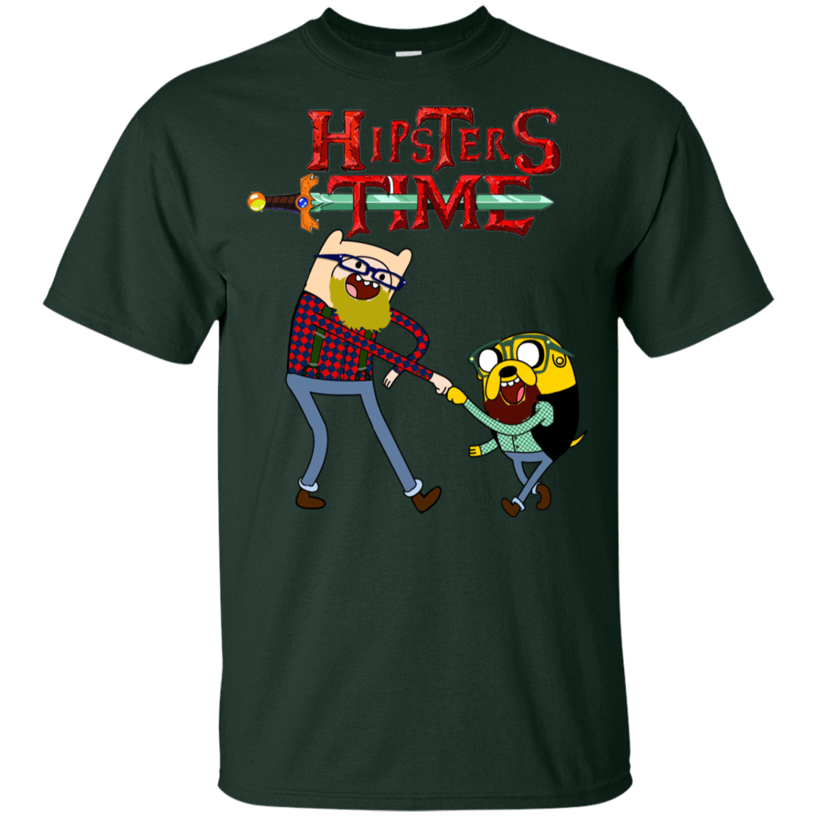 T-Shirts Forest / YXS Hipsters Time Youth T-Shirt