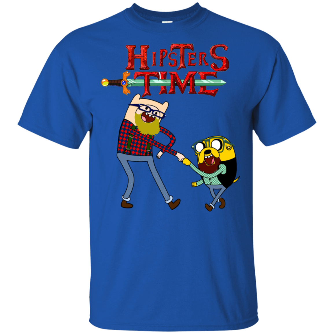 T-Shirts Royal / YXS Hipsters Time Youth T-Shirt