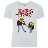 T-Shirts Heather White / YXS Hipsters Time Youth Triblend T-Shirt