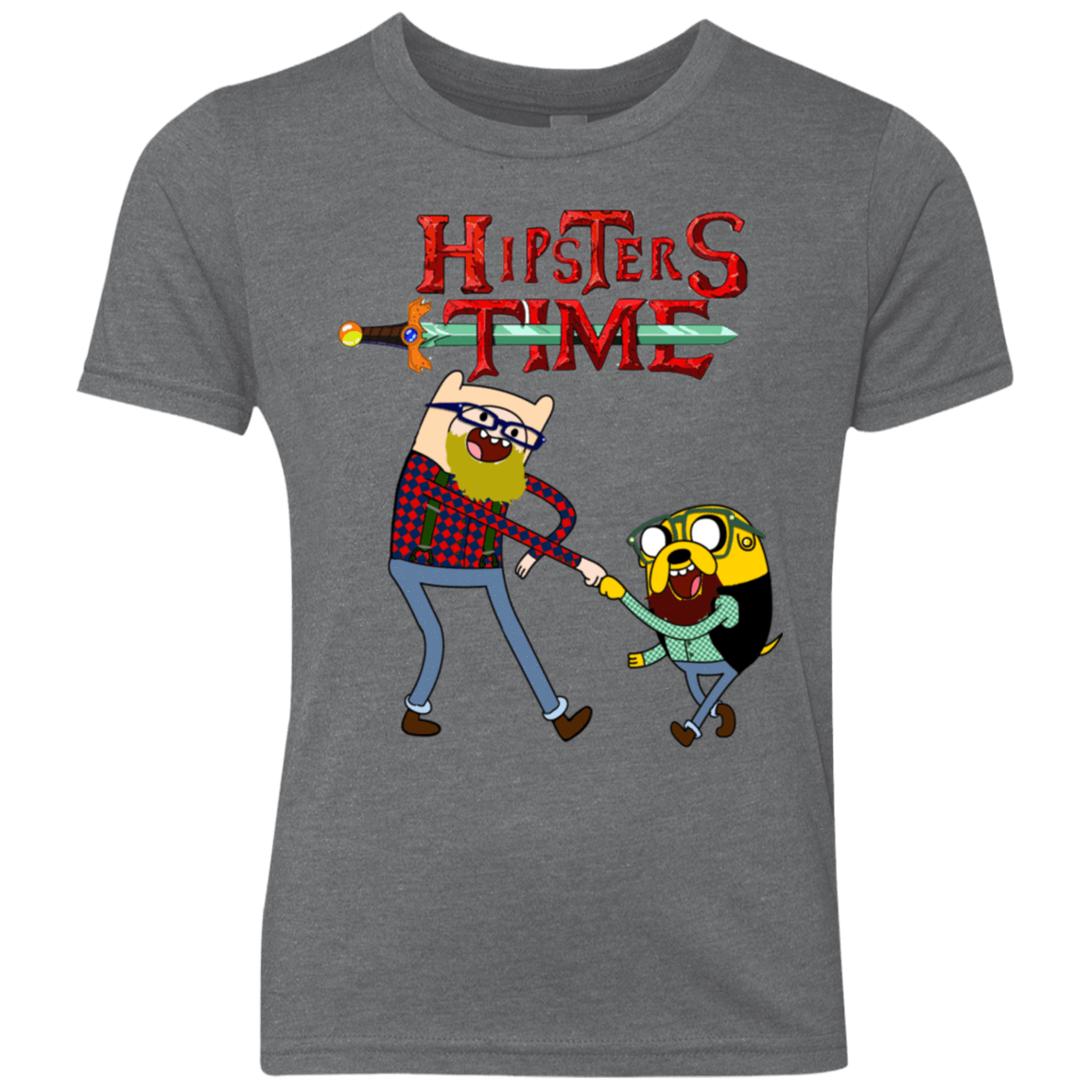 T-Shirts Premium Heather / YXS Hipsters Time Youth Triblend T-Shirt