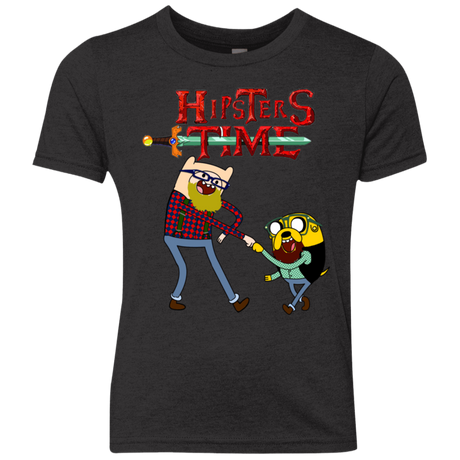 T-Shirts Vintage Black / YXS Hipsters Time Youth Triblend T-Shirt