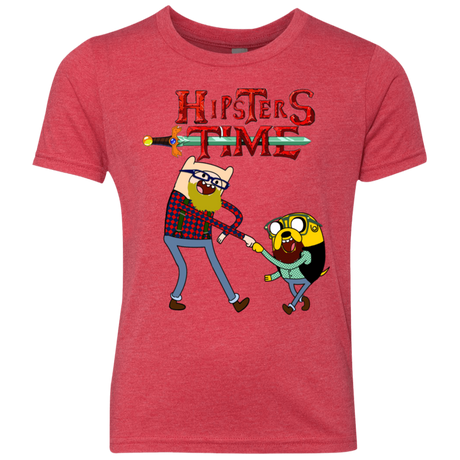 T-Shirts Vintage Red / YXS Hipsters Time Youth Triblend T-Shirt
