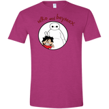 T-Shirts Antique Heliconia / S Hiro and Baymax Men's Semi-Fitted Softstyle