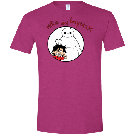 T-Shirts Antique Heliconia / S Hiro and Baymax Men's Semi-Fitted Softstyle