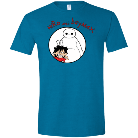 T-Shirts Antique Sapphire / S Hiro and Baymax Men's Semi-Fitted Softstyle