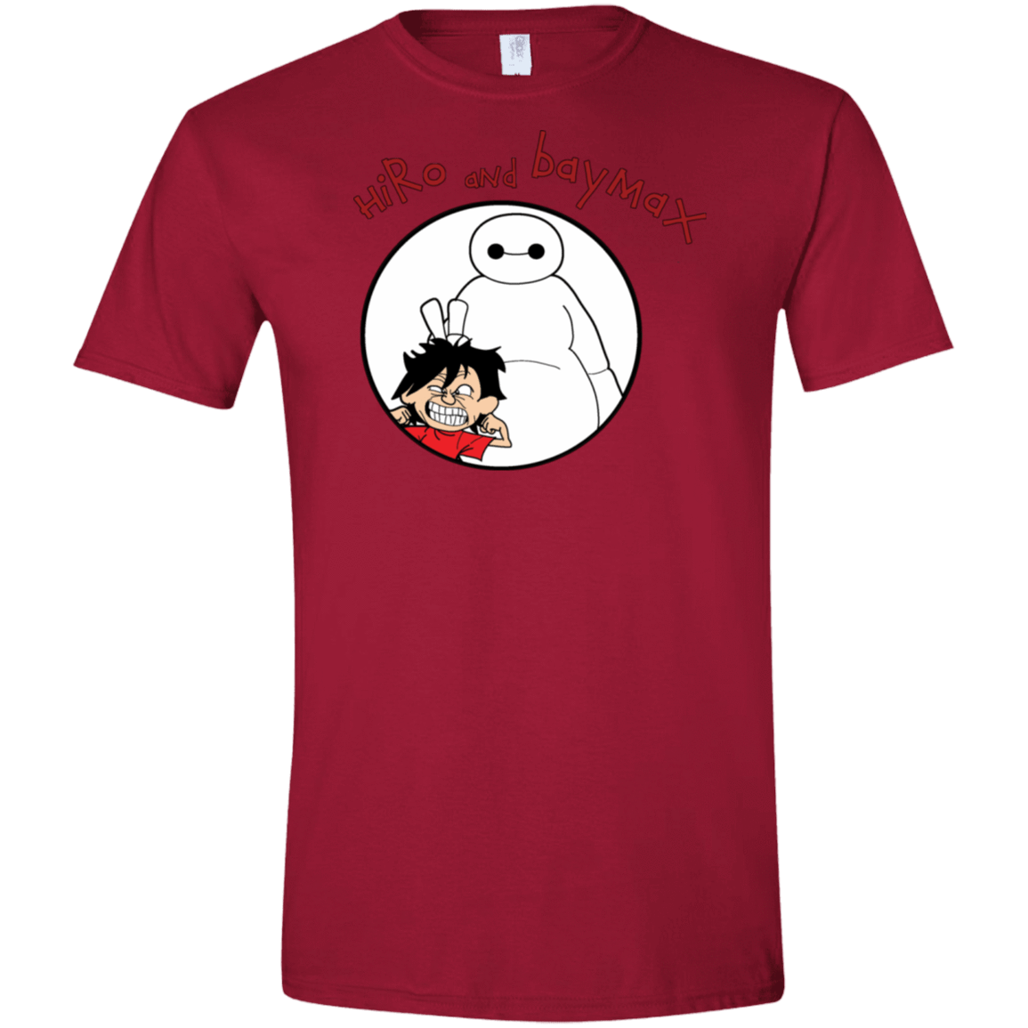 T-Shirts Cardinal Red / S Hiro and Baymax Men's Semi-Fitted Softstyle