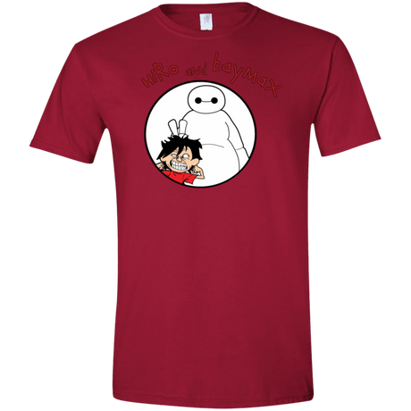 T-Shirts Cardinal Red / S Hiro and Baymax Men's Semi-Fitted Softstyle