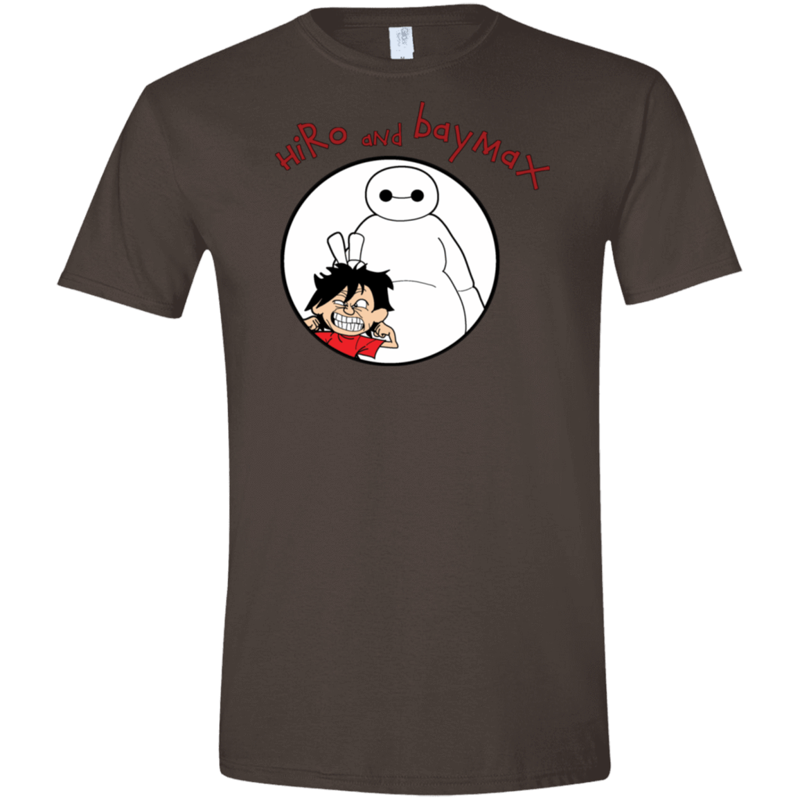 T-Shirts Dark Chocolate / S Hiro and Baymax Men's Semi-Fitted Softstyle