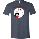 T-Shirts Heather Navy / S Hiro and Baymax Men's Semi-Fitted Softstyle