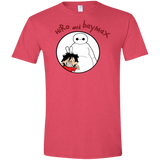 T-Shirts Heather Red / S Hiro and Baymax Men's Semi-Fitted Softstyle