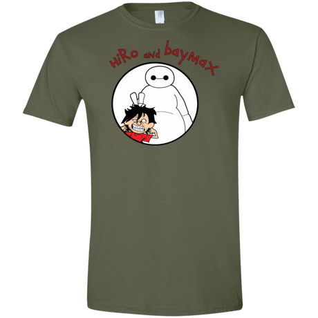 T-Shirts Military Green / S Hiro and Baymax Men's Semi-Fitted Softstyle