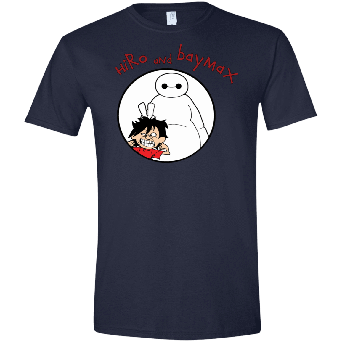 T-Shirts Navy / X-Small Hiro and Baymax Men's Semi-Fitted Softstyle