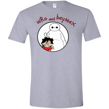 T-Shirts Sport Grey / X-Small Hiro and Baymax Men's Semi-Fitted Softstyle
