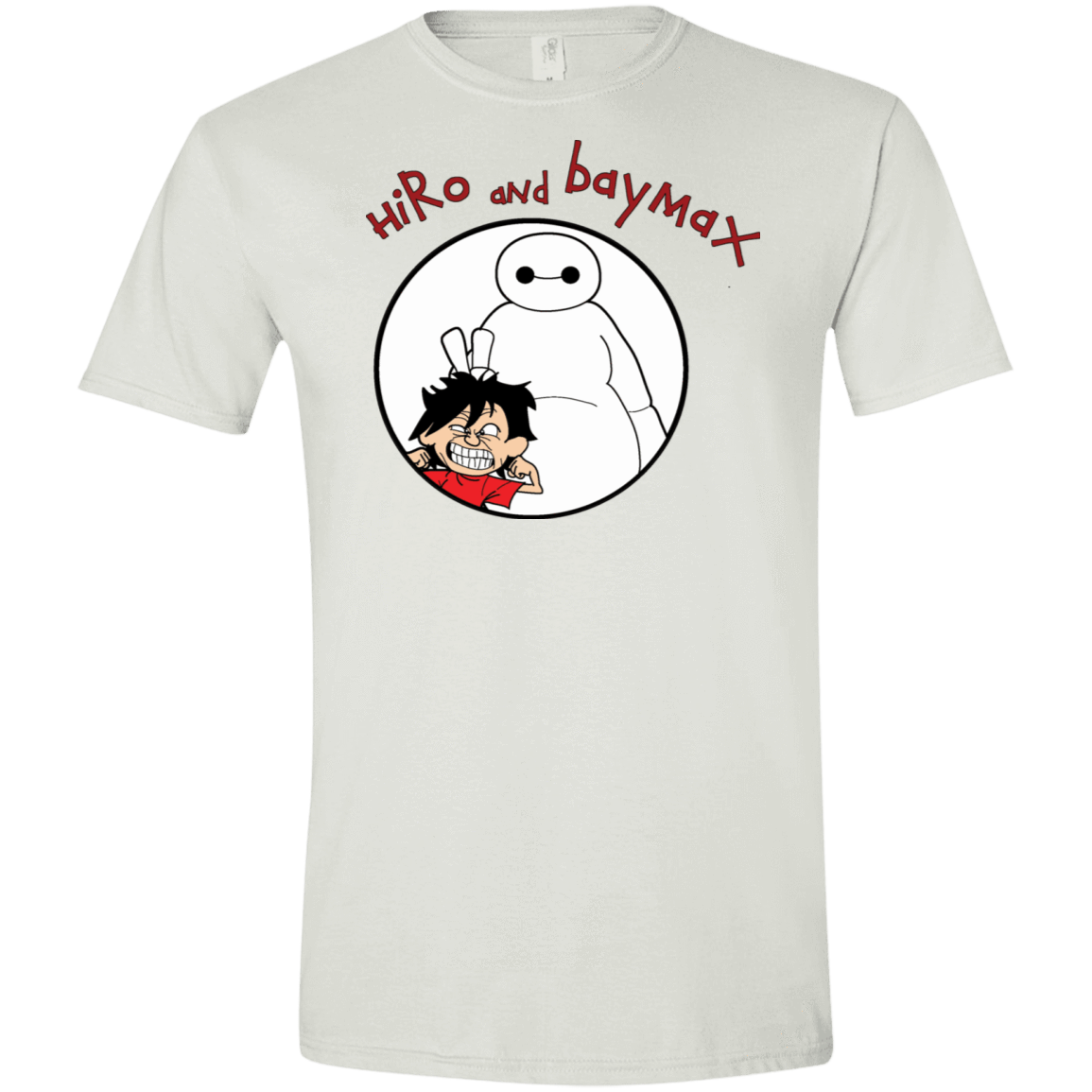 T-Shirts White / X-Small Hiro and Baymax Men's Semi-Fitted Softstyle