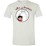 T-Shirts White / X-Small Hiro and Baymax Men's Semi-Fitted Softstyle