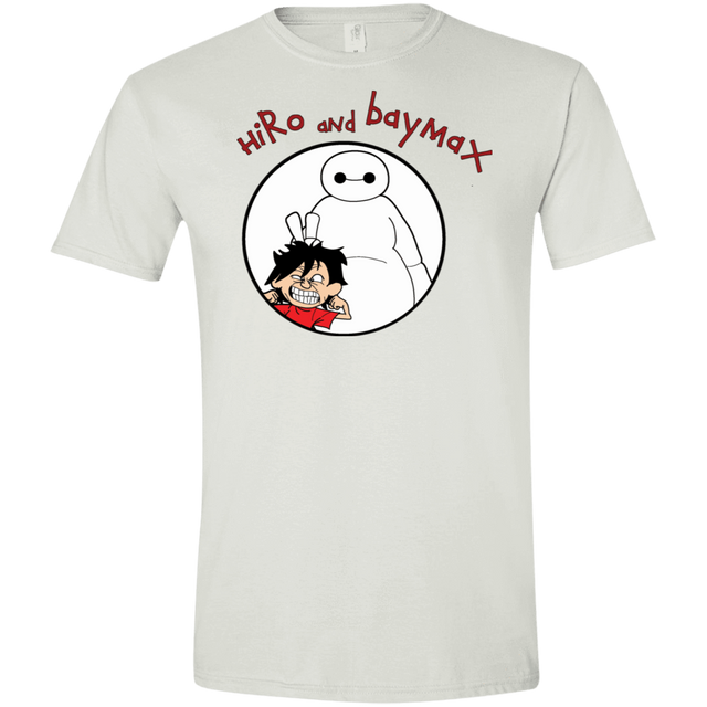 T-Shirts White / X-Small Hiro and Baymax Men's Semi-Fitted Softstyle