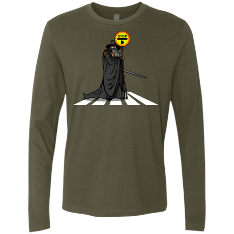 T-Shirts Military Green / S Hobbit Crossing Men's Premium Long Sleeve