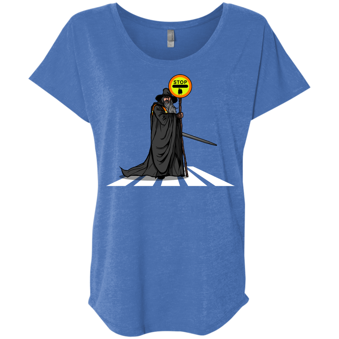 T-Shirts Vintage Royal / X-Small Hobbit Crossing Triblend Dolman Sleeve