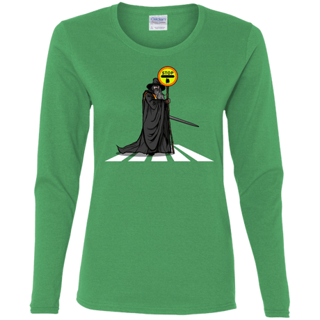 T-Shirts Irish Green / S Hobbit Crossing Women's Long Sleeve T-Shirt