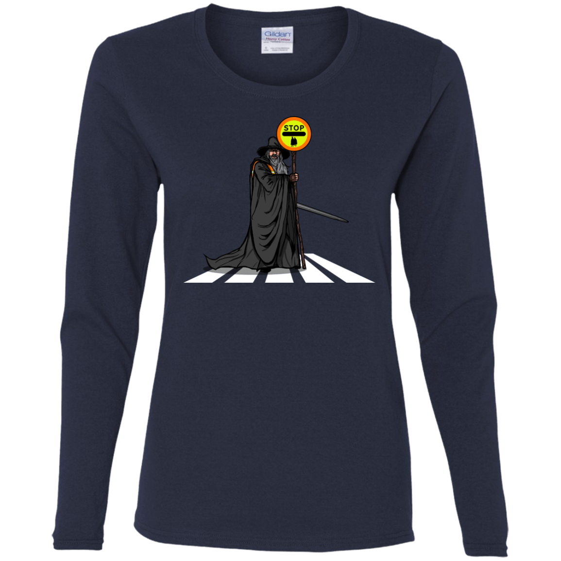 T-Shirts Navy / S Hobbit Crossing Women's Long Sleeve T-Shirt