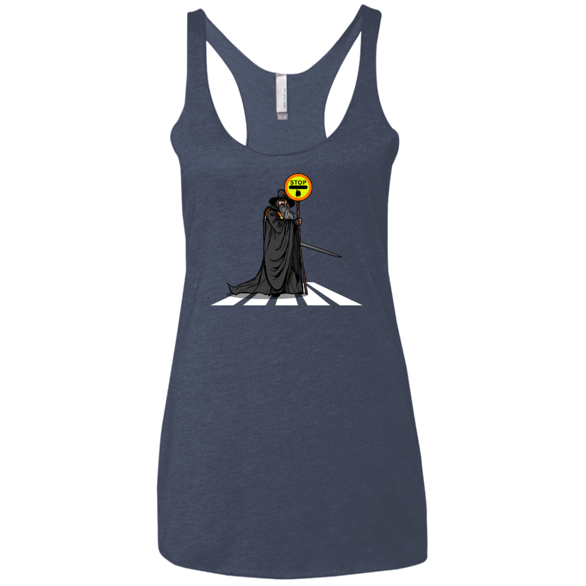 T-Shirts Vintage Navy / X-Small Hobbit Crossing Women's Triblend Racerback Tank