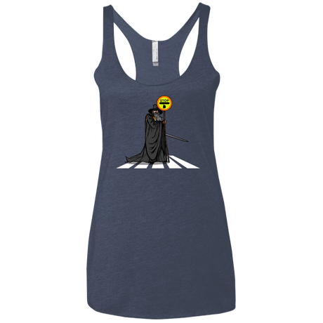 T-Shirts Vintage Navy / X-Small Hobbit Crossing Women's Triblend Racerback Tank