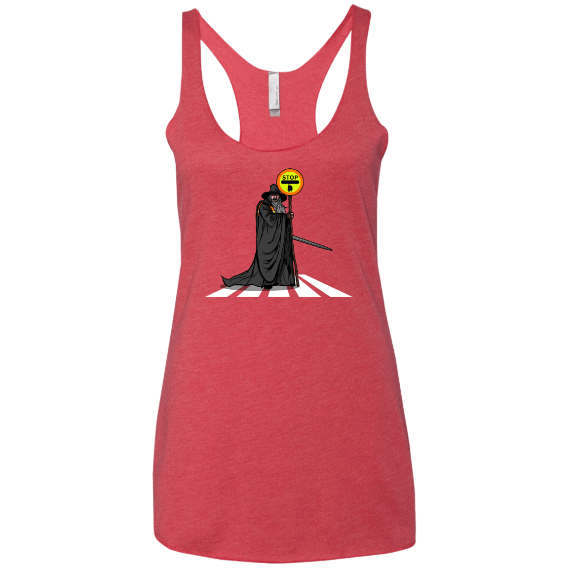 T-Shirts Vintage Red / X-Small Hobbit Crossing Women's Triblend Racerback Tank