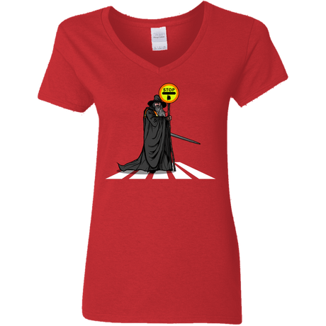 T-Shirts Red / S Hobbit Crossing Women's V-Neck T-Shirt