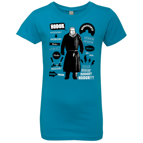 T-Shirts Turquoise / YXS Hodor Famous Quotes Girls Premium T-Shirt