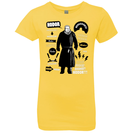 T-Shirts Vibrant Yellow / YXS Hodor Famous Quotes Girls Premium T-Shirt