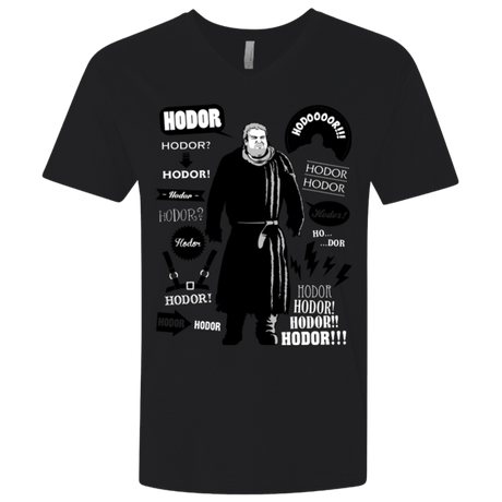 T-Shirts Black / X-Small Hodor Famous Quotes Men's Premium V-Neck