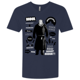 T-Shirts Midnight Navy / X-Small Hodor Famous Quotes Men's Premium V-Neck