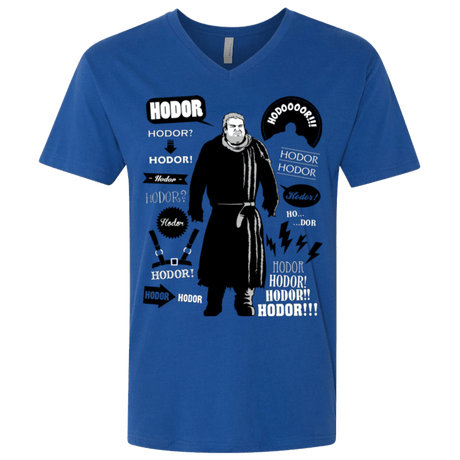 T-Shirts Royal / X-Small Hodor Famous Quotes Men's Premium V-Neck
