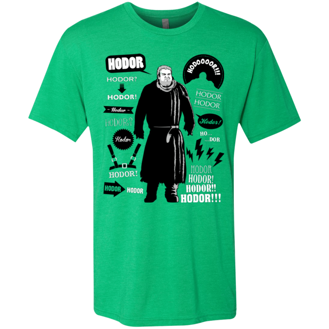 T-Shirts Envy / Small Hodor Famous Quotes Men's Triblend T-Shirt