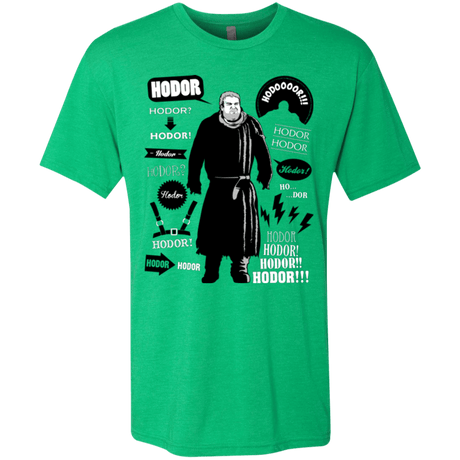T-Shirts Envy / Small Hodor Famous Quotes Men's Triblend T-Shirt