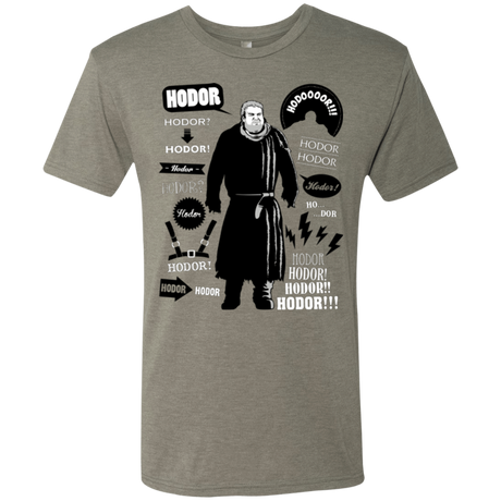T-Shirts Venetian Grey / Small Hodor Famous Quotes Men's Triblend T-Shirt