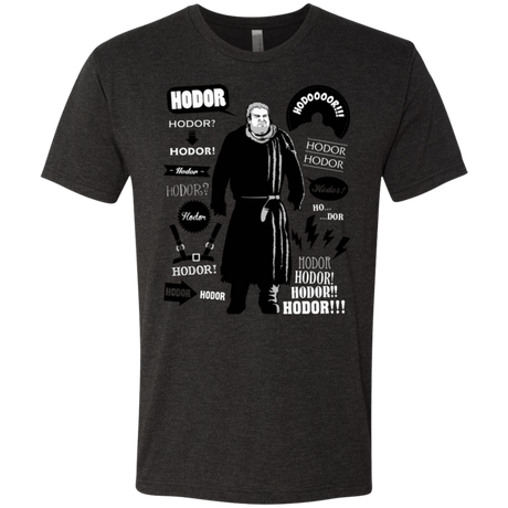 T-Shirts Vintage Black / Small Hodor Famous Quotes Men's Triblend T-Shirt
