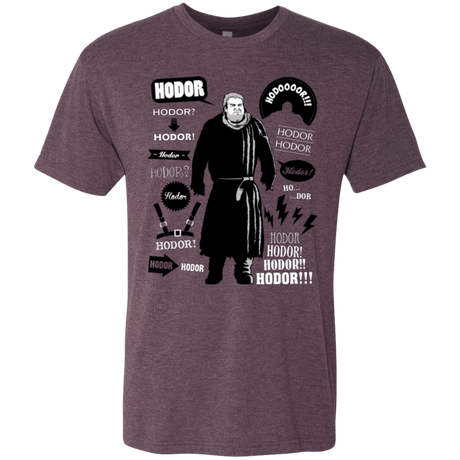 T-Shirts Vintage Purple / Small Hodor Famous Quotes Men's Triblend T-Shirt