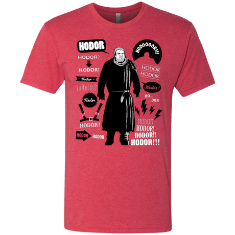 T-Shirts Vintage Red / Small Hodor Famous Quotes Men's Triblend T-Shirt