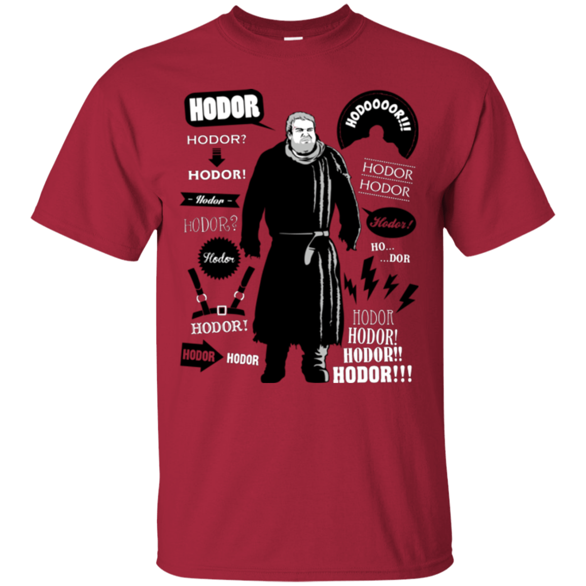 T-Shirts Cardinal / Small Hodor Famous Quotes T-Shirt