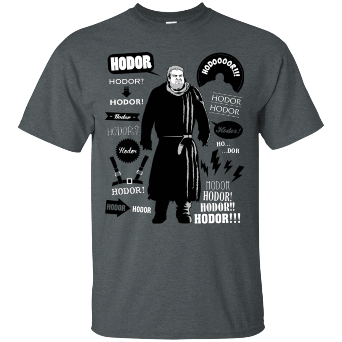 T-Shirts Dark Heather / Small Hodor Famous Quotes T-Shirt