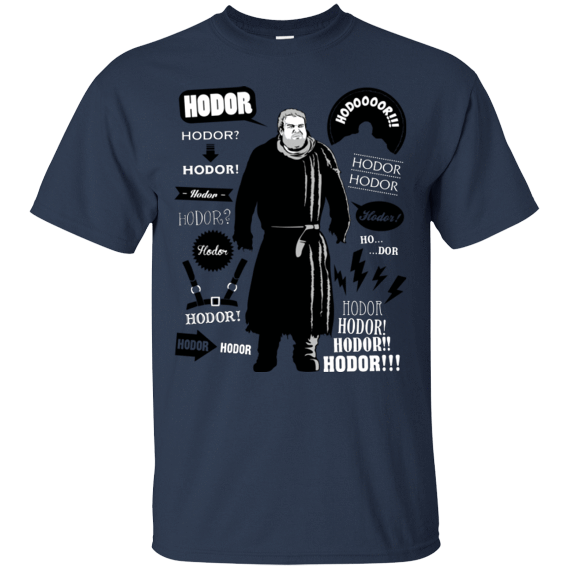 T-Shirts Navy / Small Hodor Famous Quotes T-Shirt