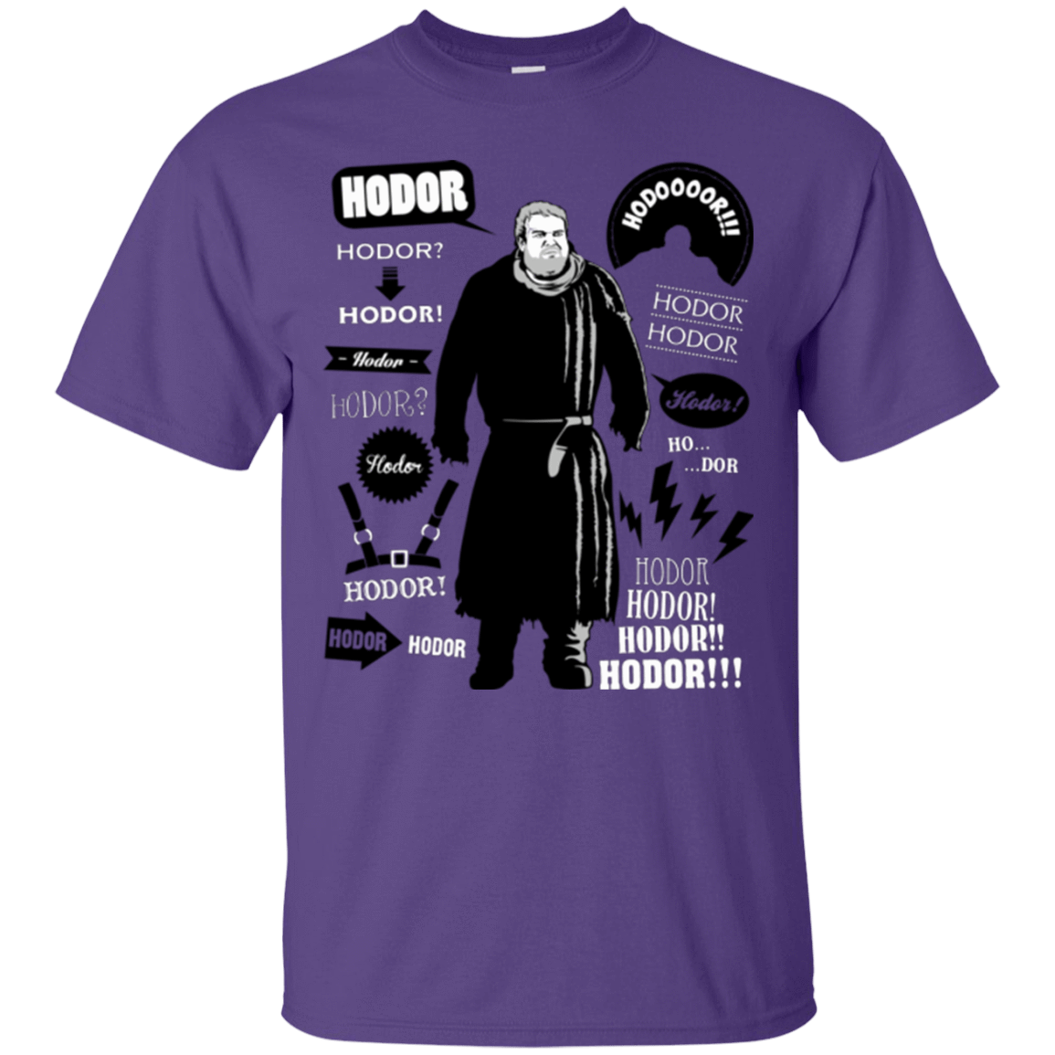 T-Shirts Purple / Small Hodor Famous Quotes T-Shirt