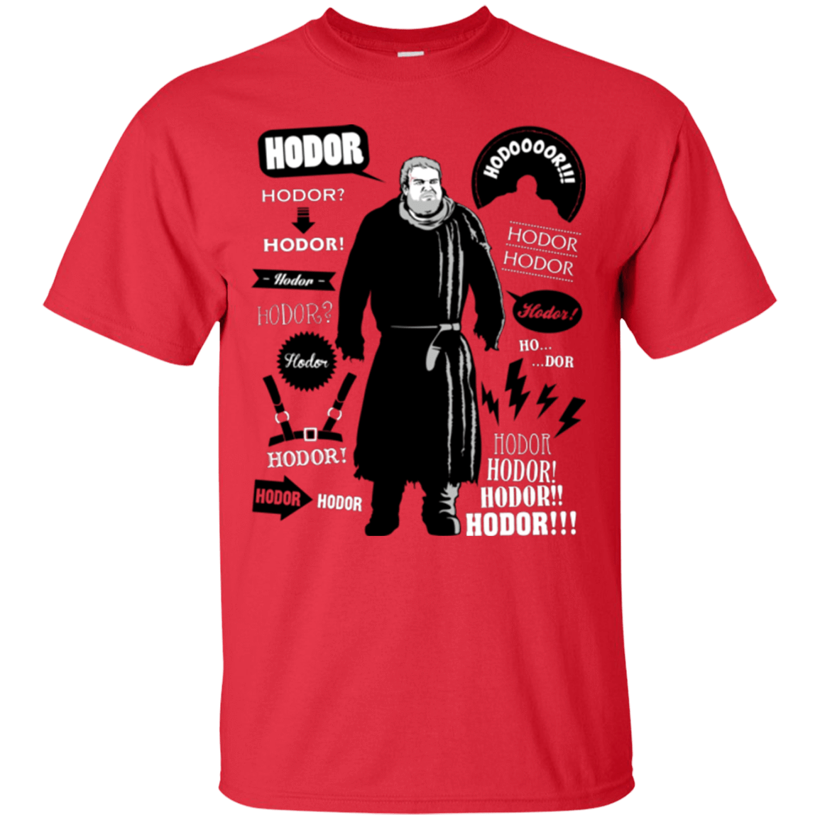 T-Shirts Red / Small Hodor Famous Quotes T-Shirt