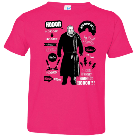 T-Shirts Hot Pink / 2T Hodor Famous Quotes Toddler Premium T-Shirt