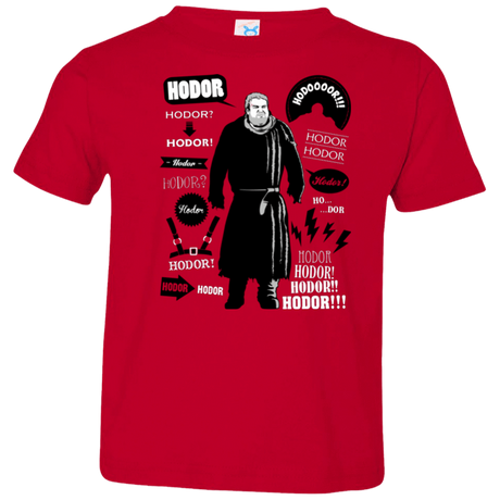 T-Shirts Red / 2T Hodor Famous Quotes Toddler Premium T-Shirt