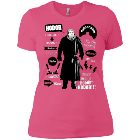 T-Shirts Hot Pink / X-Small Hodor Famous Quotes Women's Premium T-Shirt