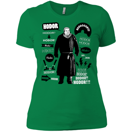 T-Shirts Kelly Green / X-Small Hodor Famous Quotes Women's Premium T-Shirt