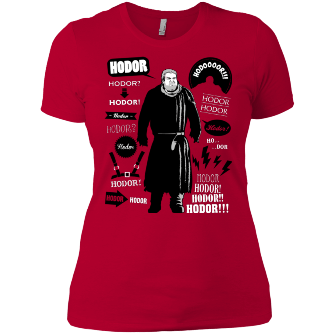 T-Shirts Red / X-Small Hodor Famous Quotes Women's Premium T-Shirt