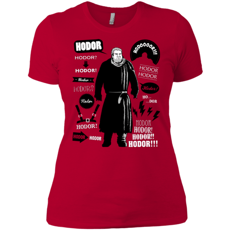 T-Shirts Red / X-Small Hodor Famous Quotes Women's Premium T-Shirt